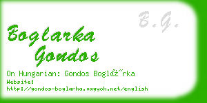 boglarka gondos business card